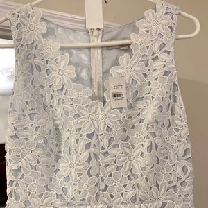 LOFT White Lace Dress sz2